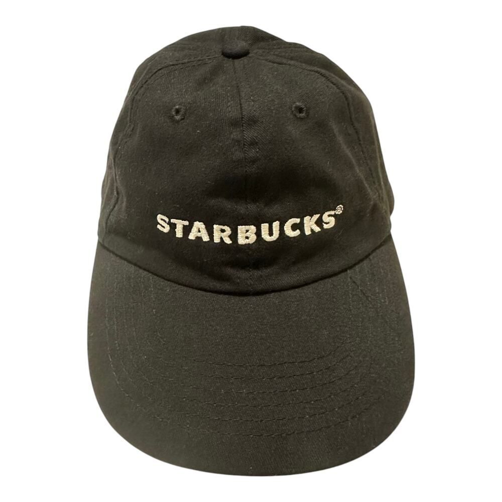 Starbucks Strapback Adjustable Hat Cap Black Employee Uniform Cosplay Halloween‎